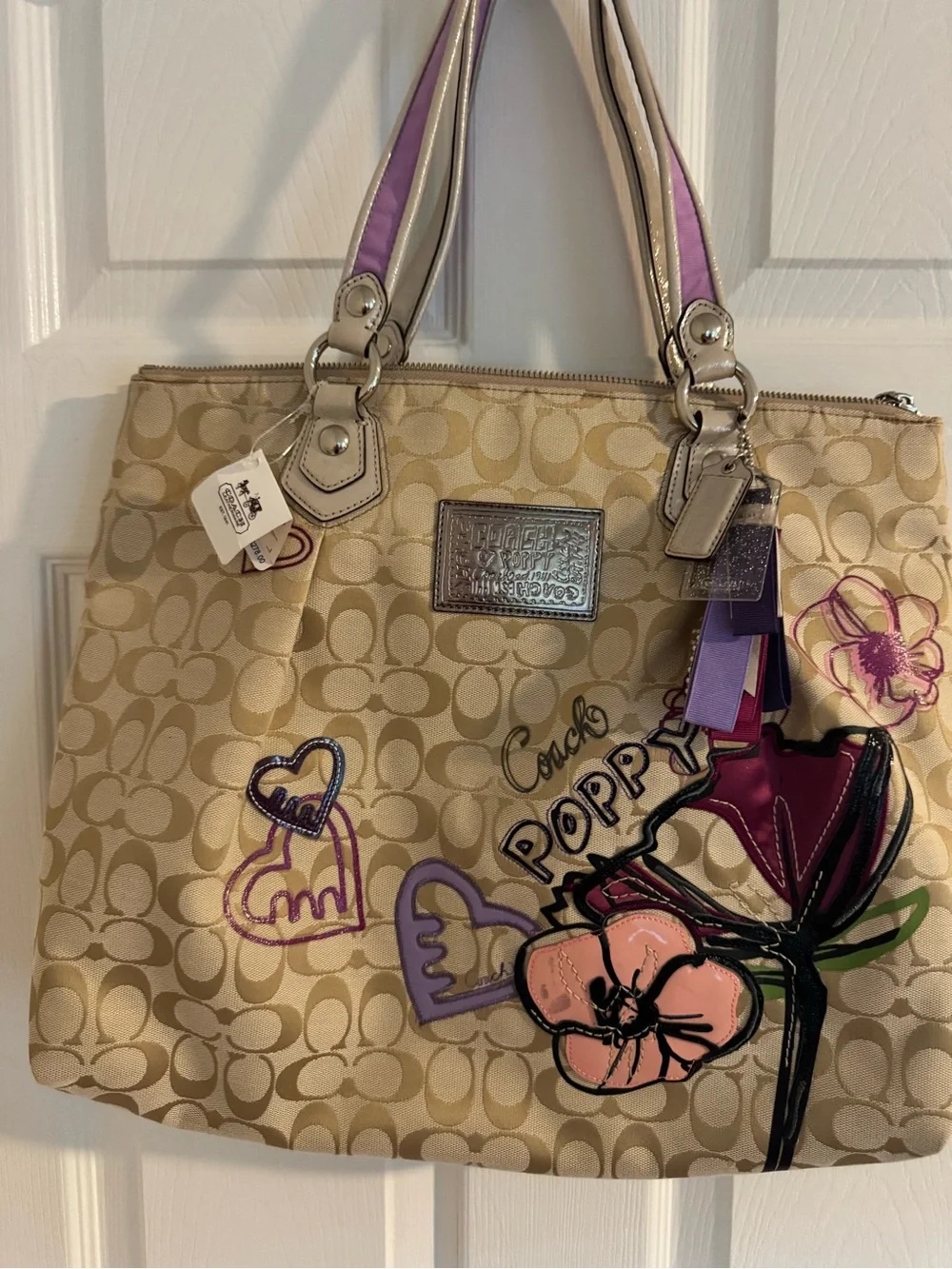 Coach poppy tote